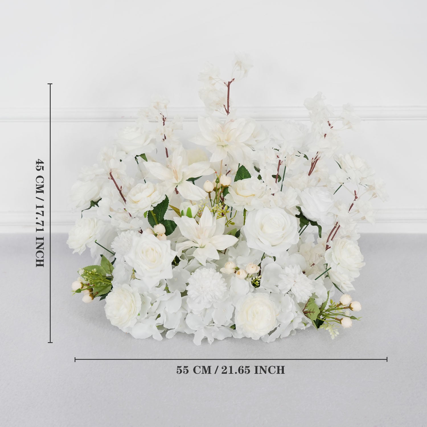 White Rose Flower Row Wedding Background Frame Arch